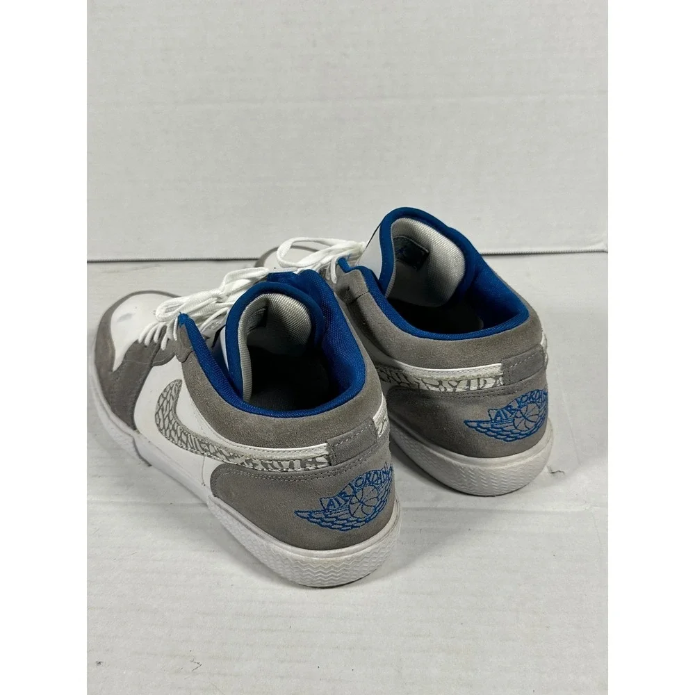 Jordan AJ V.1 Low Mens 8.5 White Stealth Military Blue 481177-106 Elephant Print